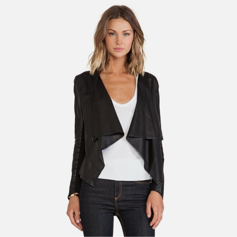 Lamarque Madison Drape Goat Nappalan Ponte Jacket